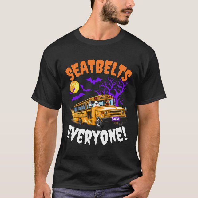 Sittbälten Alla Magic School Buss Driver Funny H T Shirt (Framsida)