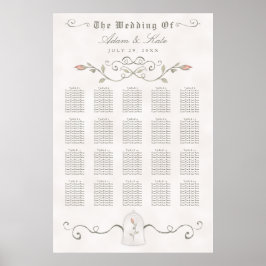 SITTCHART 151-200 | Elegant Beauty Bröllop Poster