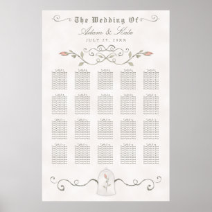 SITTCHART 151-200 Elegant Beauty Bröllop Poster