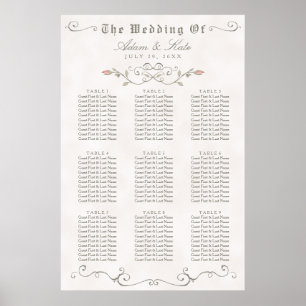 SITTCHART 61-90   Elegant Beauty Bröllop Poster