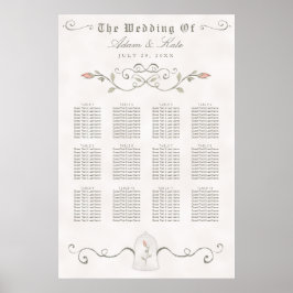 SITTCHART 81-120 | Elegant Beauty Bröllop Poster