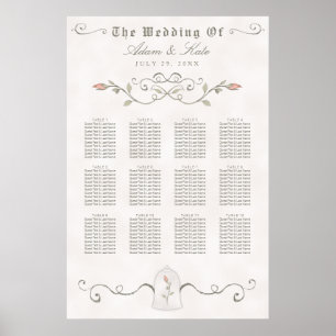 SITTCHART 81-120   Elegant Beauty Bröllop Poster