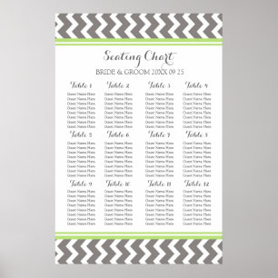 Sittdiagram 12 Bord 96 Gästkalk Grått Chevron Poster