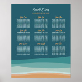 Sittdiagram för abstrakt av havsbäckenet poster