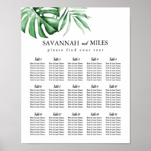 Sittdiagram för Anpassadet Tropical Lövs Poster