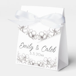 Sittdiagram för Blommigt av linjebröllop Presentaskar