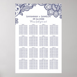 Sittdiagram för blommigt, Bröllopen Snöre Poster