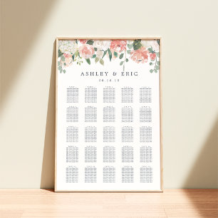 Sittdiagram för Blommigt XL Bröllop efter sommaren Poster