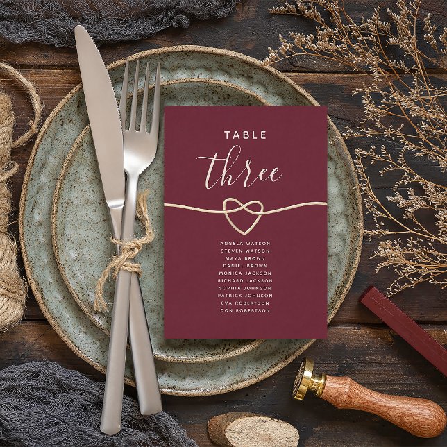 Sittdiagram för Bröllop i Burgundy Calligraphy (Skapare uppladdad)