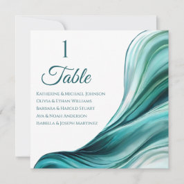 Sittdiagram för bröllop - Modern Emerald Grönt- Inbjudningar