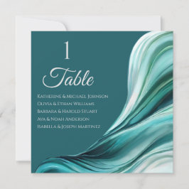 Sittdiagram för bröllop - Modern Emerald Grönt- Inbjudningar