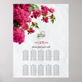 Sittdiagram för den grekiska ön Bröllop i Bougainv Poster