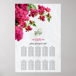 Sittdiagram för den grekiska ön Bröllop i Bougainv Poster