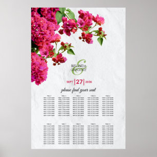 Sittdiagram för den grekiska ön Bröllop i Bougainv Poster