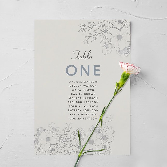 Sittdiagram för Dusty Blue Vintage bröllop (Skapare uppladdad)