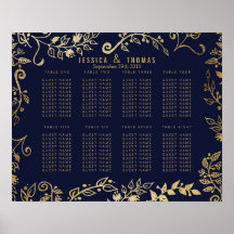 Sittdiagram för elegant, Blommigtarna Guld