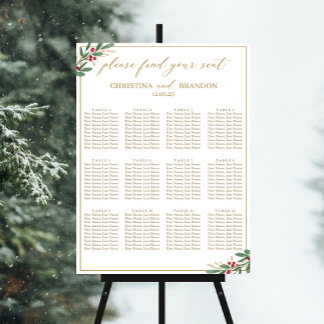 Sittdiagram för elegantens vinter-bröllop poster
