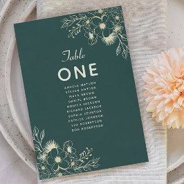 Sittdiagram för Emerald Grönt Elegant bröllop