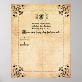 Sittdiagram för Fairytale Bröllop Poster