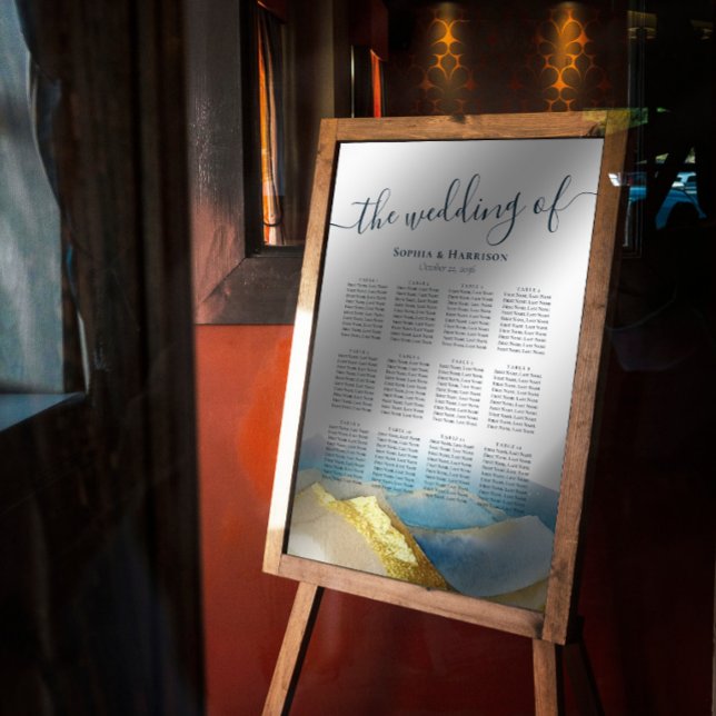 Sittdiagram för golden Mountain Bröllop Poster (Skapare uppladdad)