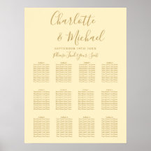 Sittdiagram för Gult och Guld Bröllop