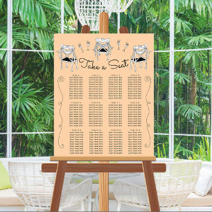 Sittdiagram för hand plockade i doodle-skiss poster