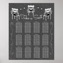 Sittdiagram för hand plockade i doodle-skiss poster