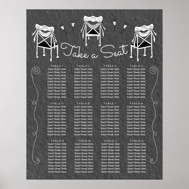 Sittdiagram för hand plockade i doodle-skiss poster (Framsidan)