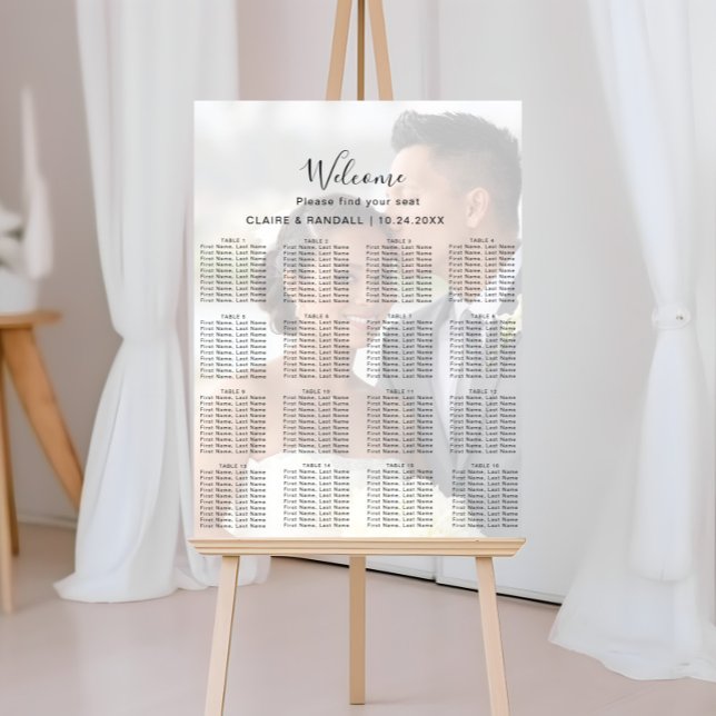 Sittdiagram för kallgrafi av foto Bröllop Poster (Skapare uppladdad)