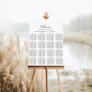 Sittdiagram för kalligrafi, svart och Grått Bröllo Poster