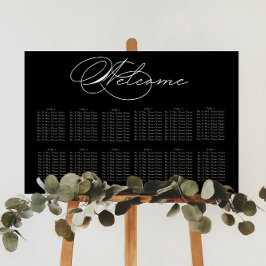 Sittdiagram för luxuriös typografi Bröllop Poster