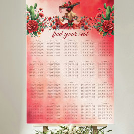 Sittdiagram för mexikanska Stil Quinceañera Poster
