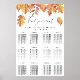 Sittdiagram för möhippa av fallande löv poster