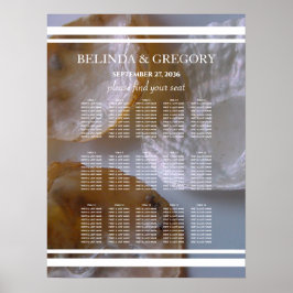 Sittdiagram för persikolampor Bröllop Poster