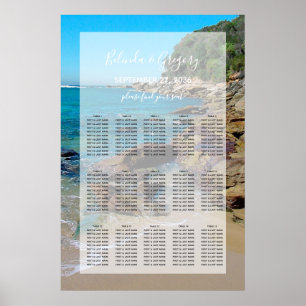 Sittdiagram för Rocky Beach-bröllop Poster