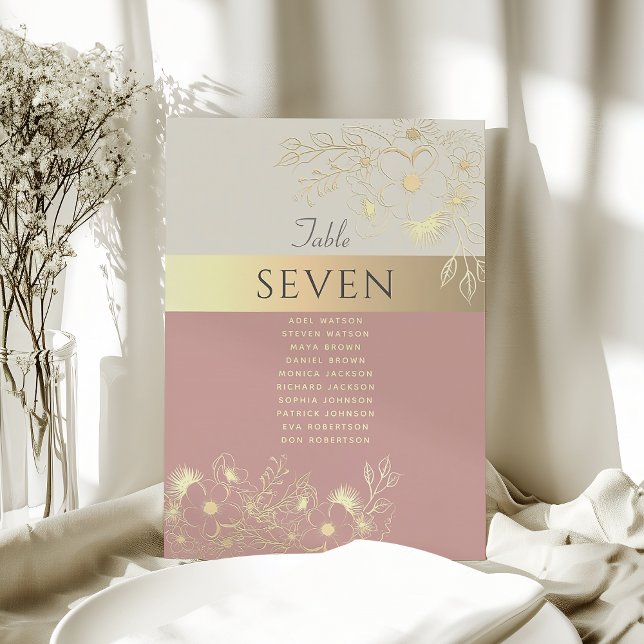 Sittdiagram för rosa Guld Bröllop (Skapare uppladdad)