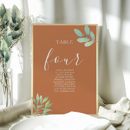 Sittdiagram för Rustic Burnt Orange Bröllop