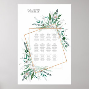Sittdiagram för Rustic Summer Bröllop Poster