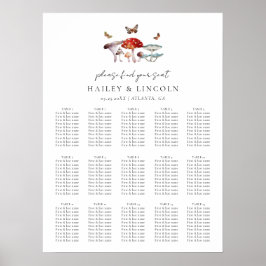 Sittdiagram för svamprum Bröllop Poster