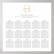 Sittdiagram för svart guld oval bröllop 15 bord