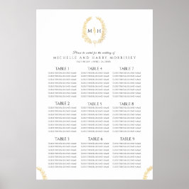 Sittdiagram för svart guld, vit ovala och bröllop poster