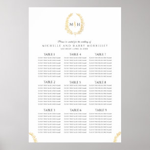 Sittdiagram för svart guld, vit ovala och bröllop poster