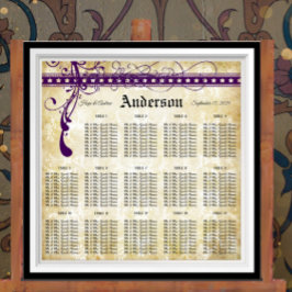 Sittdiagram för ultraviolett medeltida Renaissance Poster