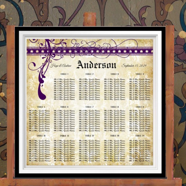 Sittdiagram för ultraviolett medeltida Renaissance Poster (Skapare uppladdad)