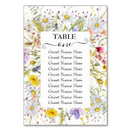 Sittdiagram för vår sommarWildblomma Bröllop Bordsnummer