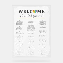 Sittdiagram för vattenfärg Heart Gay Lesbisk Bröll