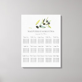 Sittdiagram för vattenfärg i Bröllop Botaniskt oli Canvastryck