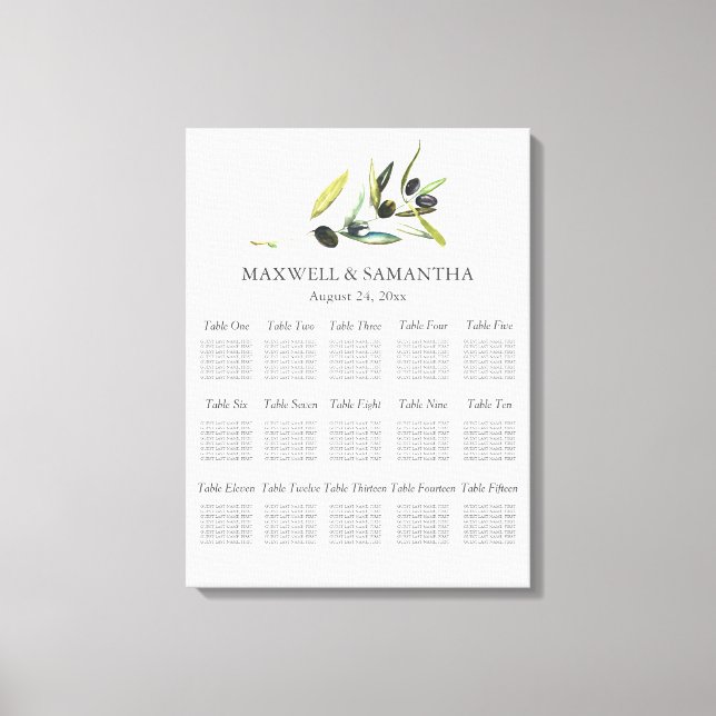 Sittdiagram för vattenfärg i Bröllop Botaniskt oli Canvastryck (Framsida)