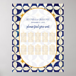 Sittdiagram för vintage i Portugisiska Bröllop Poster