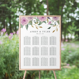 Sittdiagram för Violet & Sage Bröllop Poster
